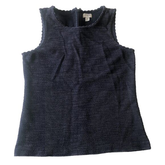 J Crew Women's Textured tank top with scallop trim Size XS - Picture 1 of 12